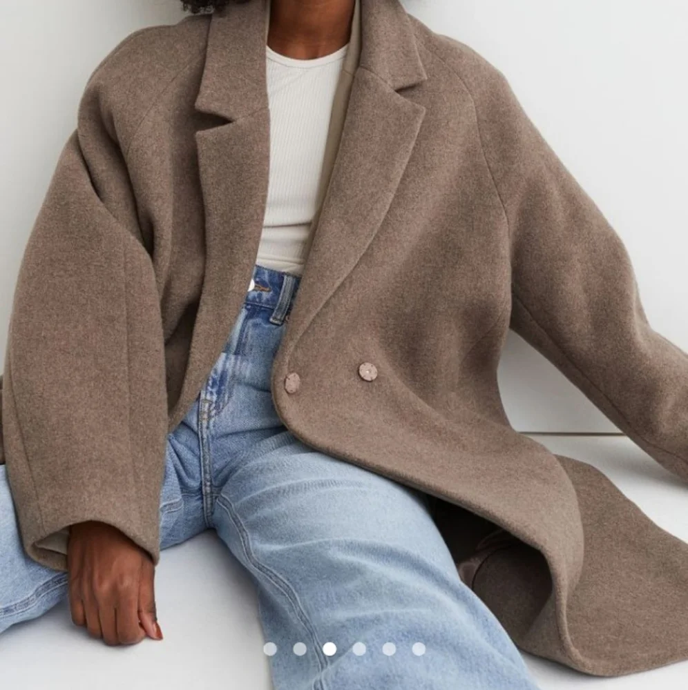 โSOLDโ๐๏ธ NWT H&M Wool Blend Coat in 'Brown' - Picture 5 of 16